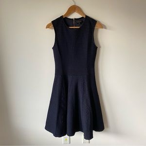 Ted Baker Dark Blue Fit & Flare Size 8 Dress